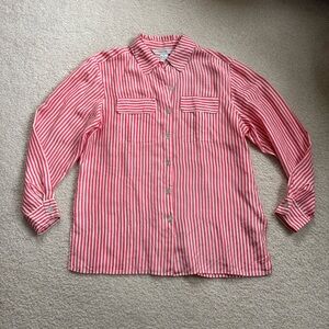 EUC melrose silk studio button down shirt